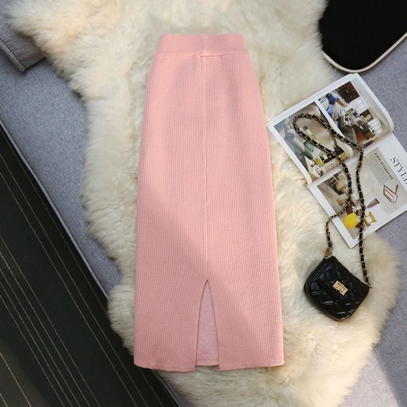 Mink Fur Knitted Skirt For Women Autumn And Winter