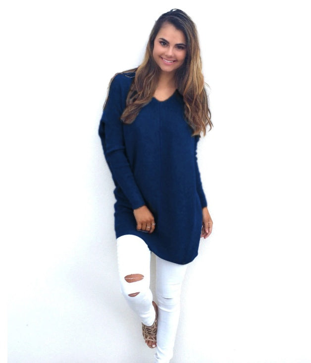 V-Neck Warm Sweaters Casual Sweater