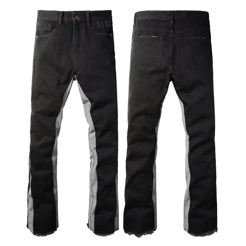 Contrast Color Fashion Men's Retro Jeans