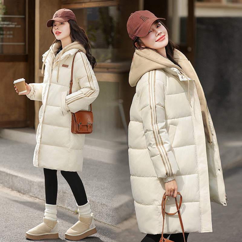 Korean Style Mid-length Loose Cotton Coat Cotton Coat Jacket