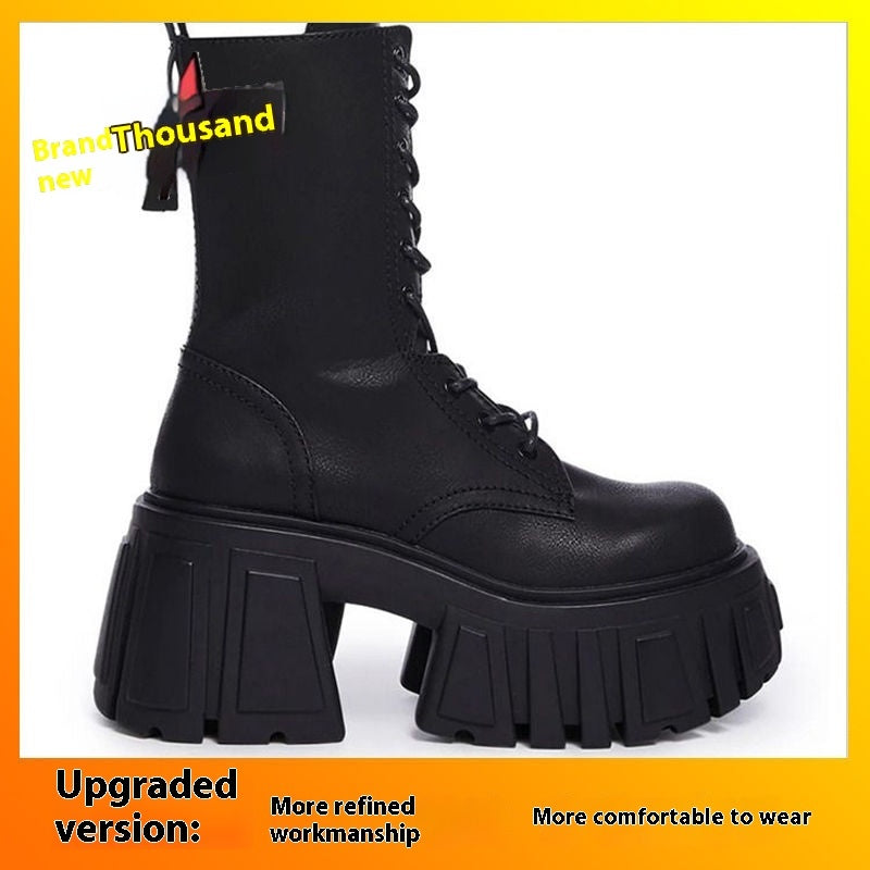 Ultra-light Thick Bottom British Mid-calf Martin Boots