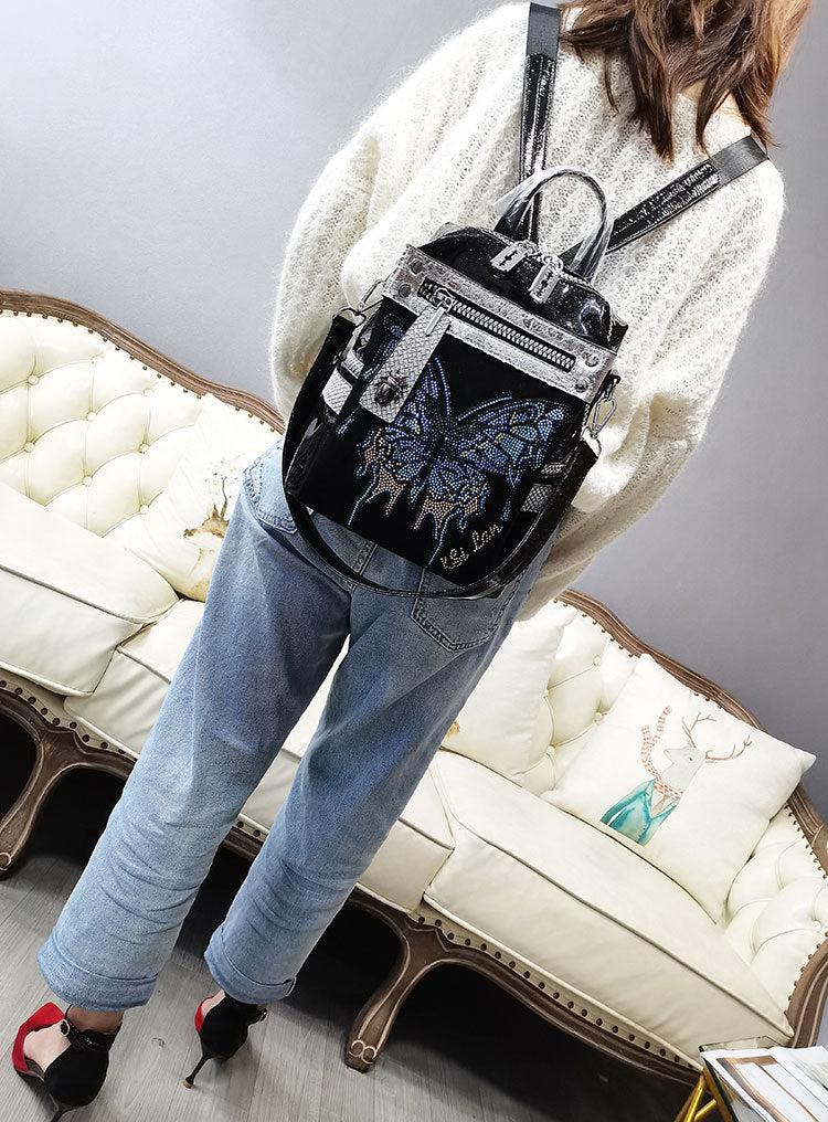 New Delicate Rhinestone Personality Butterfly Shoulder Bag