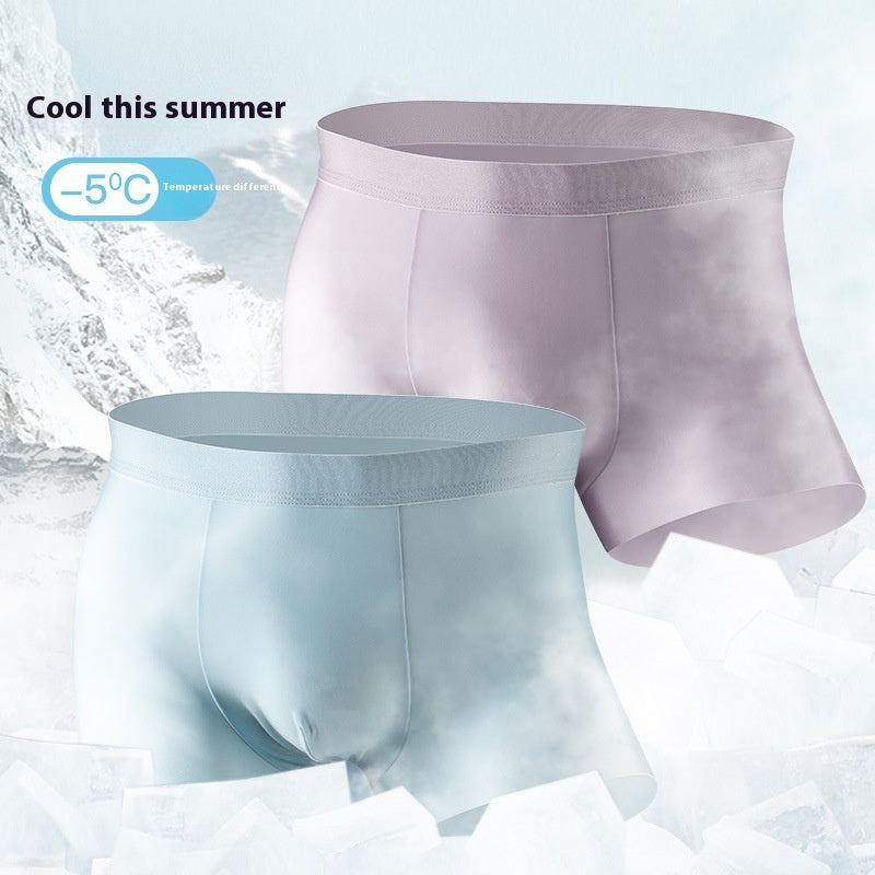 Ice Silk Underwear Men's 5A Antibacterial Mulberry Silk Men's Underwear