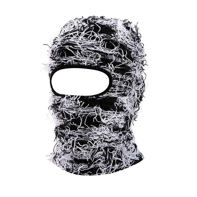 Balaclava Men's And Women's Knitted Camouflage Headgear Personalized Wool Hat