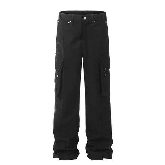 Loose Cargo Straight-leg Trousers Men's High Street