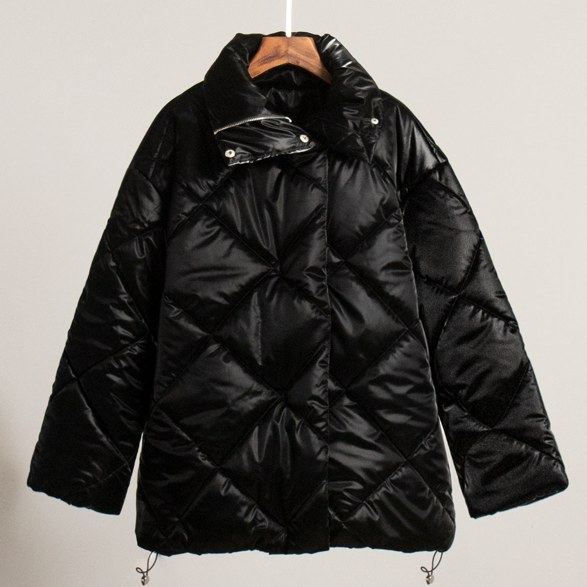 Baggy Matte Glossy Lapel Cotton-padded Coat Casual Jacket