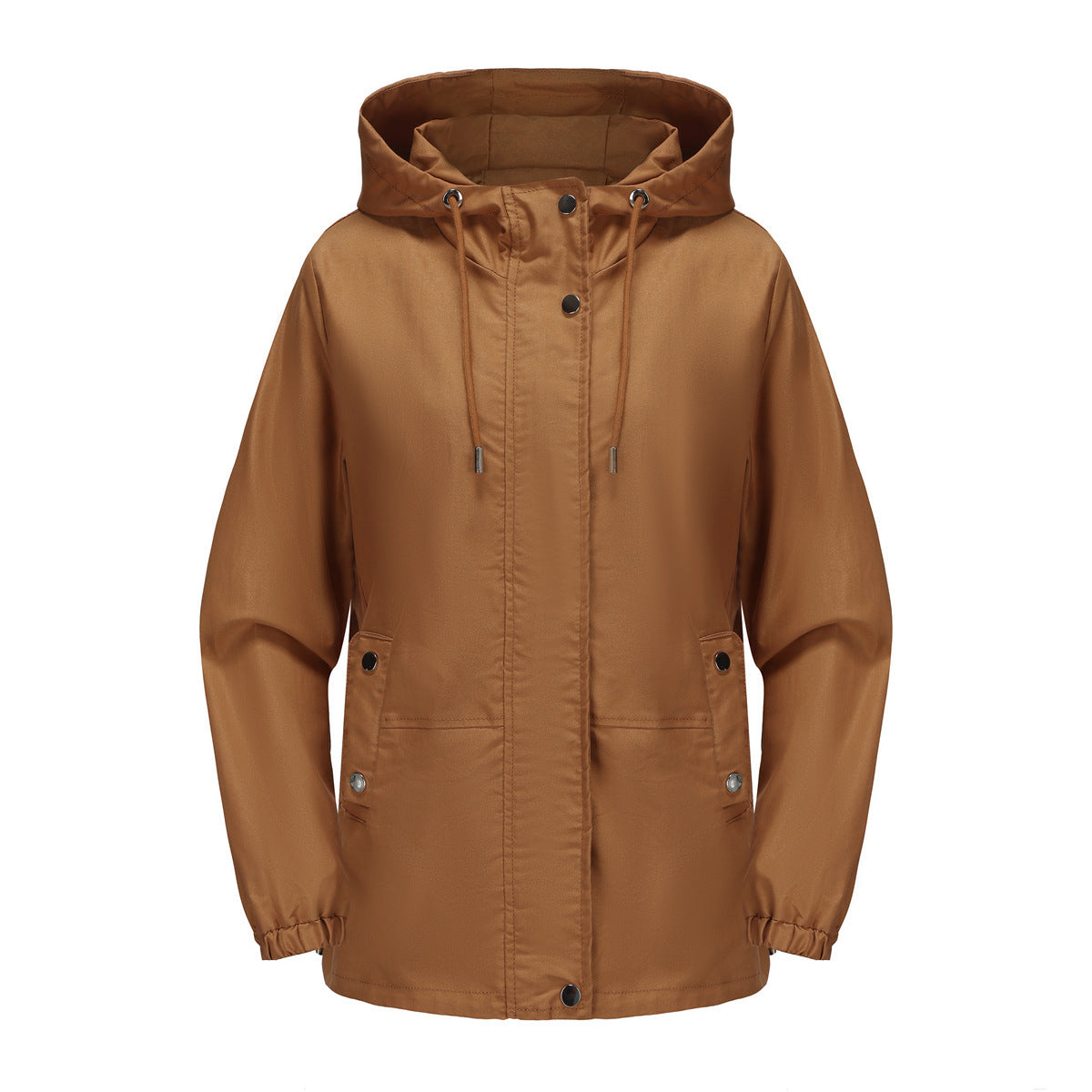 Women's Loose Windproof Jacket Hooded Long Sleeve