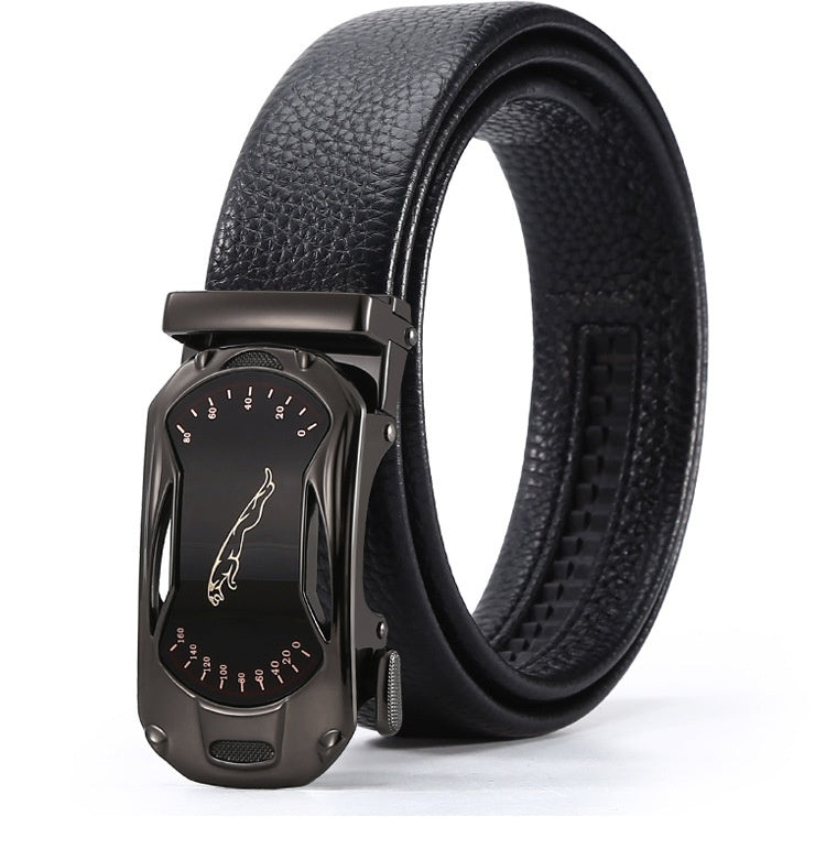 Men's Automatic Leather Buckle Business Belt