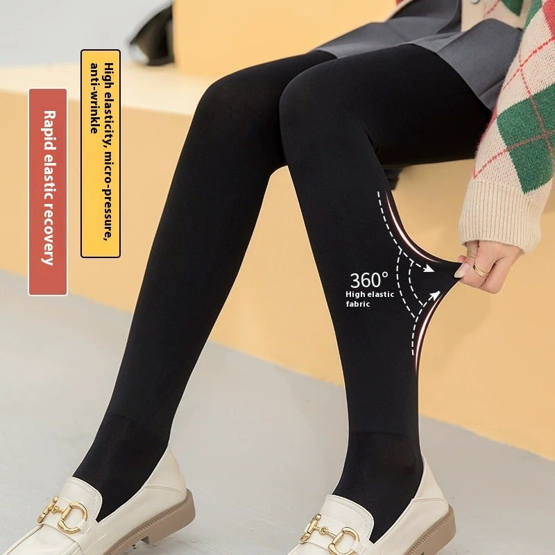 Leggings Nylon Fleece-lined Thickened Women