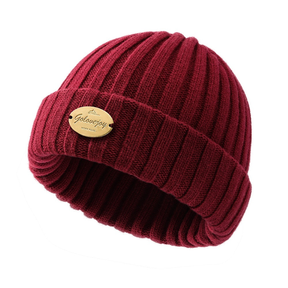 Autumn And Winter Wool Knitted Hat Men's Thick Windproof Warm Hat