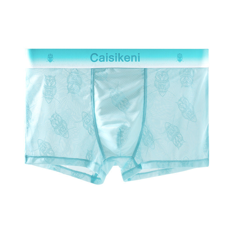 Summer Ice Silk Ultra-thin Breathable Mesh Boxers