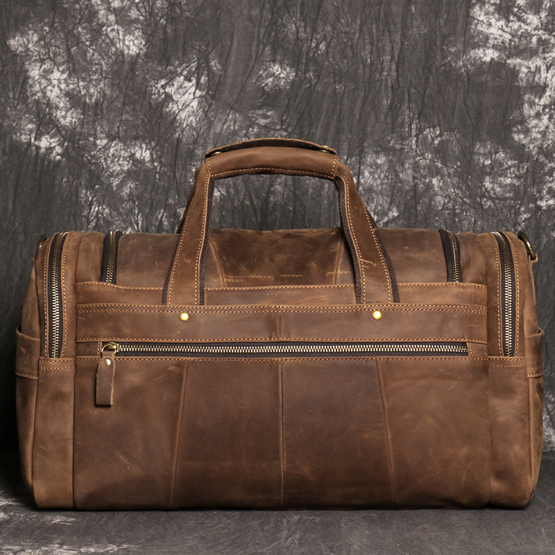 Crazy Horse Leather Hand Luggage Bag Genuine Leather