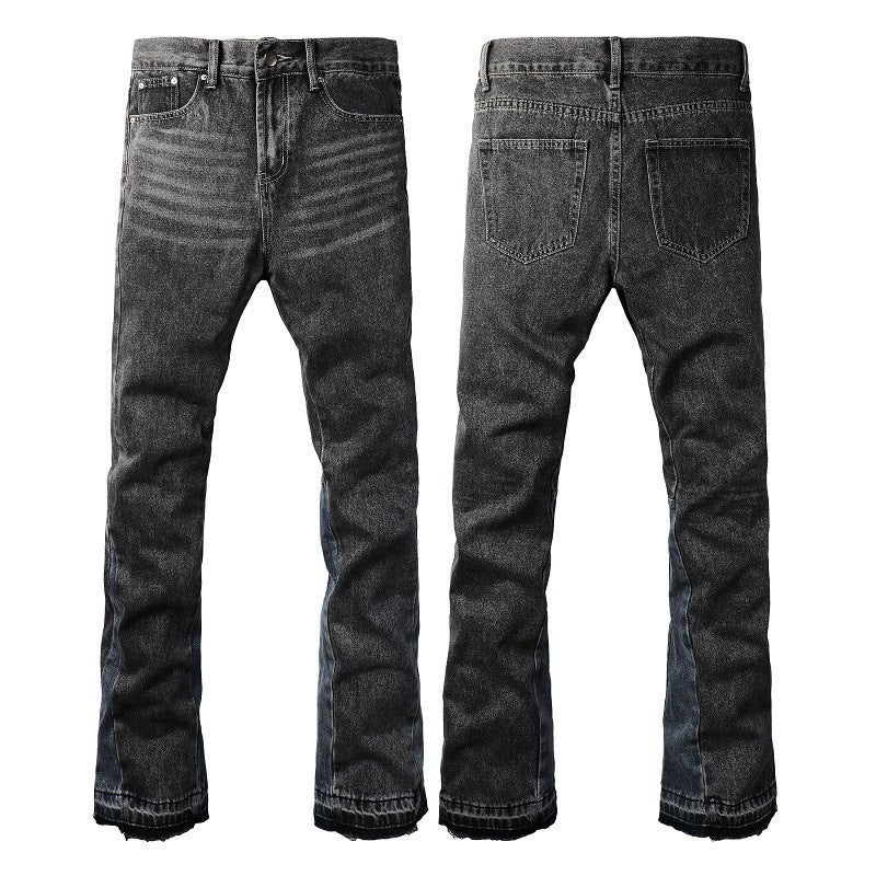 Contrast Color Fashion Men's Retro Jeans