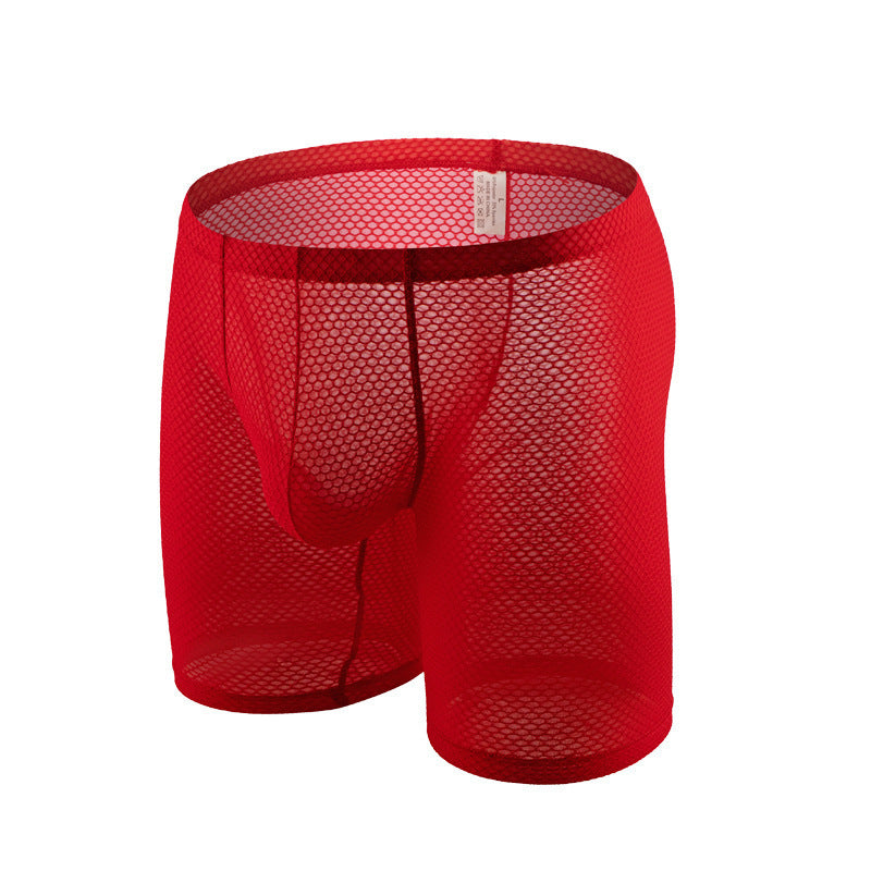 Men's Boxers U-type Convex Design Short Shorts Mesh Breathable