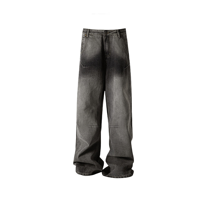 Men's Jeans Straight Washed Distressed Pants