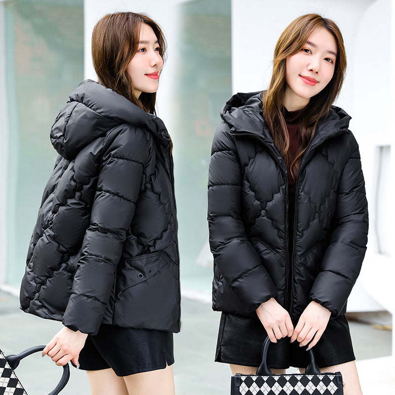 Cotton Coat Rhombus Thickened Cotton Coat Fleece-lined Cotton Coat Jacket