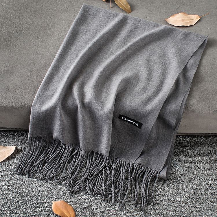 Fashion Simple Solid Color Tassel Scarf Shawl