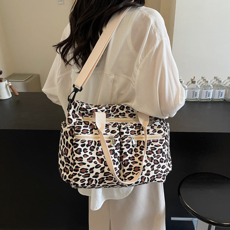 Large Capacity Leopard Print All-match Shoulder Messenger Bag