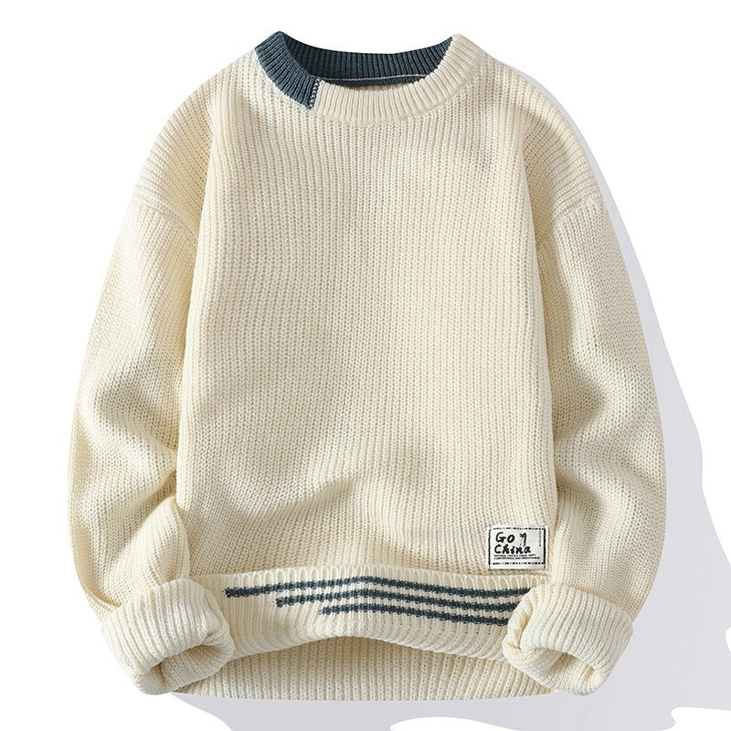 Autumn And Winter New Sweater Men's Simple Casual Round Neck