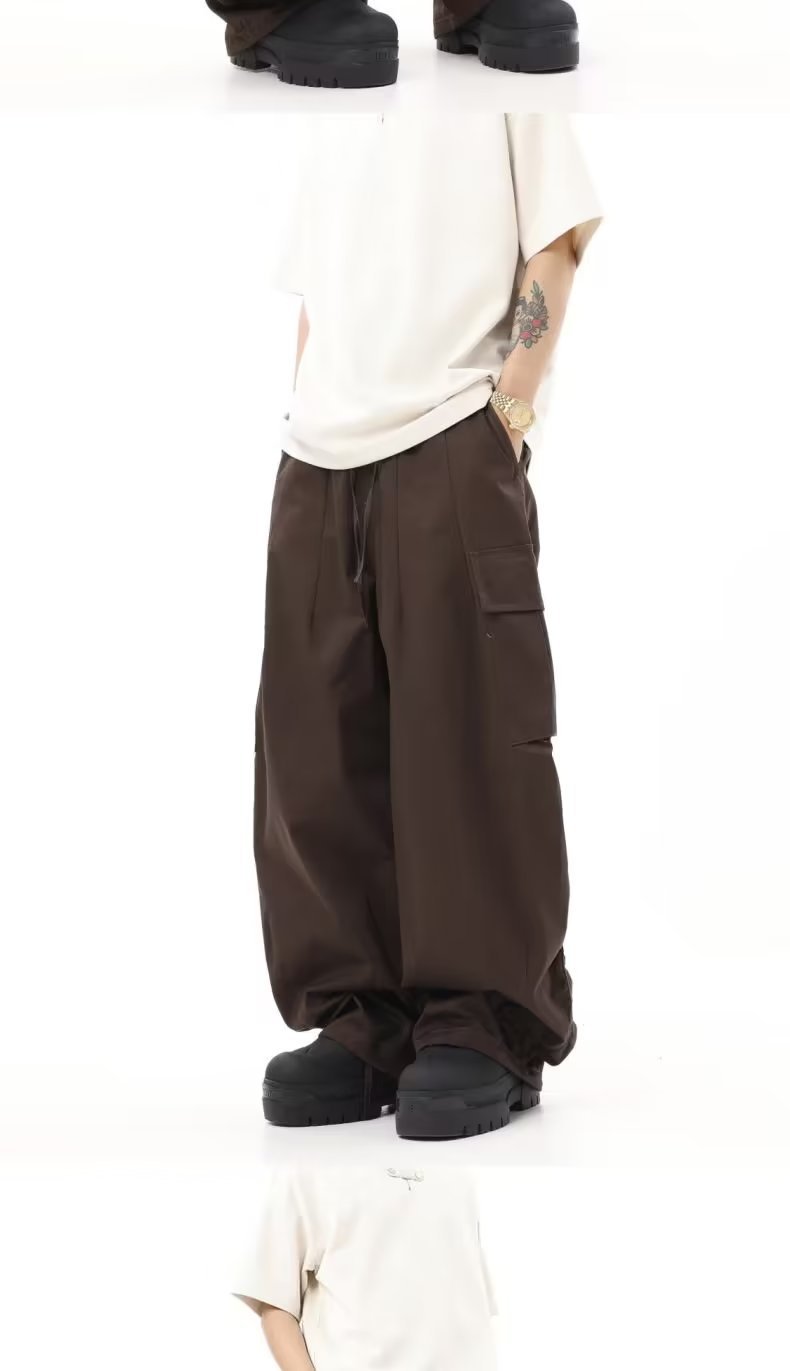 American Vintage Crumpled Multi-pocket Loose Cargo Pants