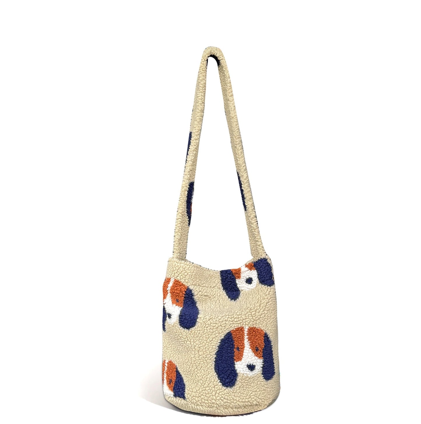 Autumn And Winter New Leopard Print Letters Printed Bucket Bag Large Capacity