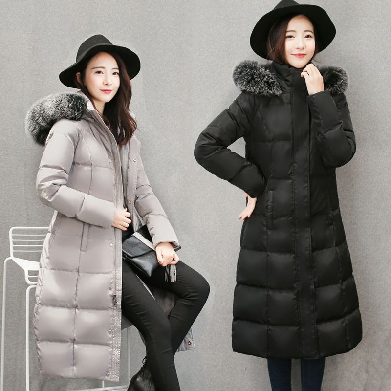 Long down jacket women