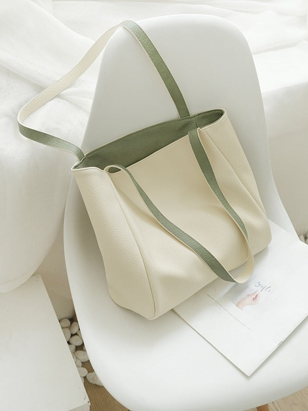 Contrast Color Double-sided Available Tote Bag