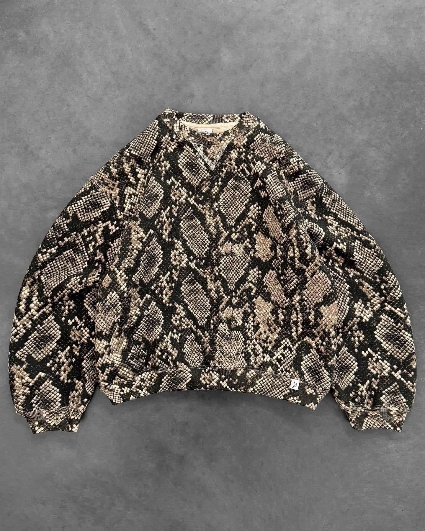 Python Print Neutral Loose-fitting Hoodie Suit