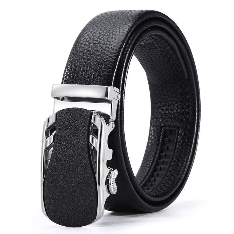 Men's Automatic Leather Buckle Business Belt