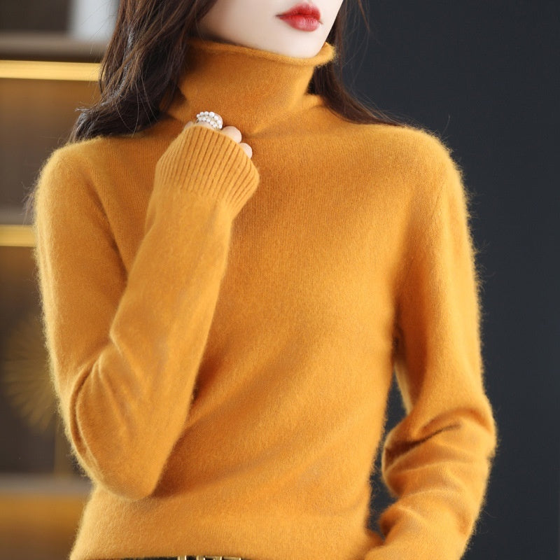 Pullover Short Mink Wool Knitted Sweater Bottoming Shirt