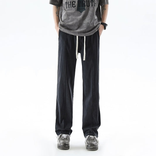 Fashion Brand Loose Breathable Straight Trousers