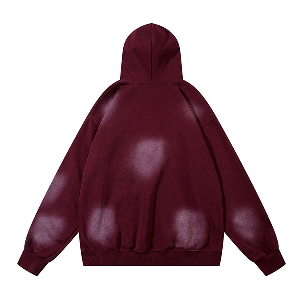 Spray Painting Tie-dyed Hooded Sweater