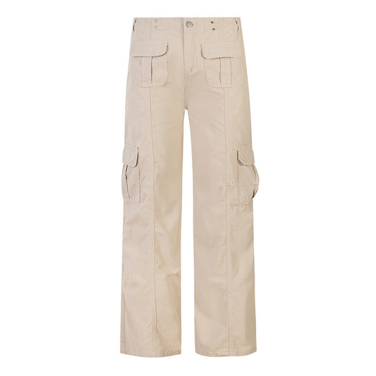 Multi-Pocket Workwear Men's Loose Wide-leg Pants