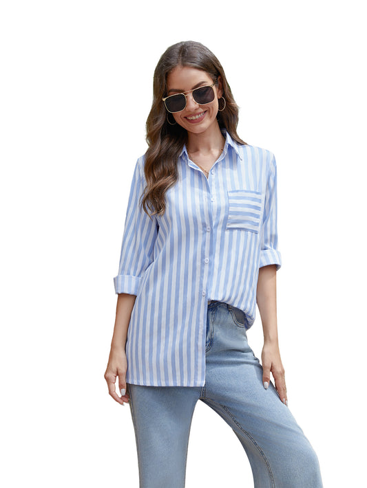 Women's Cardigan Striped Top