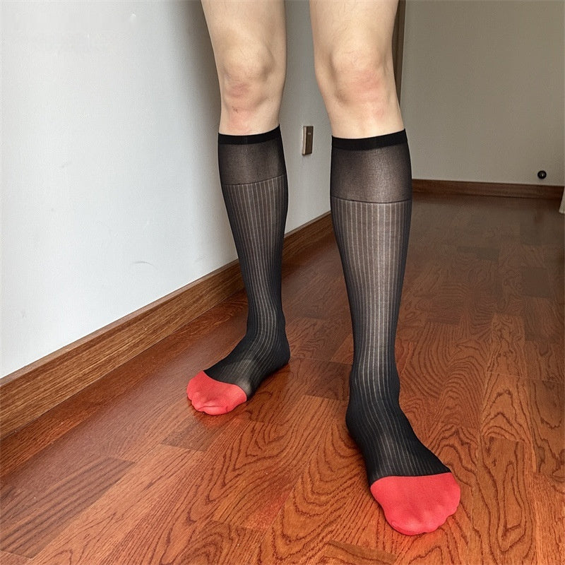 Striped Men's Business Suit Stockings