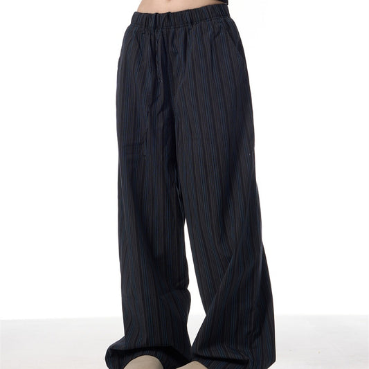 American Vintage Stripe Machete Wide-leg Casual Pants Women