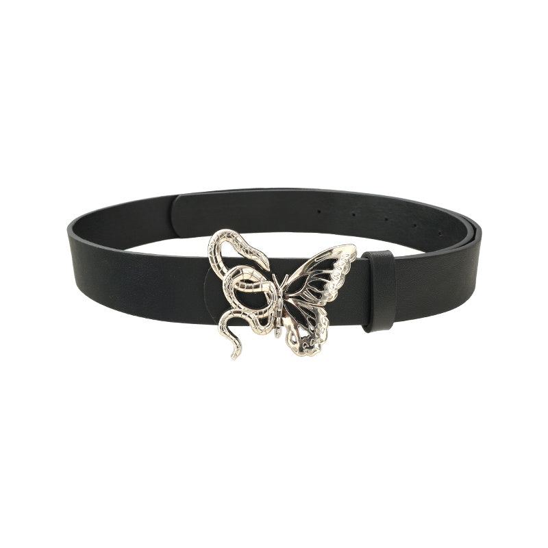 Dark Snake Butterfly Decoration Belt Men