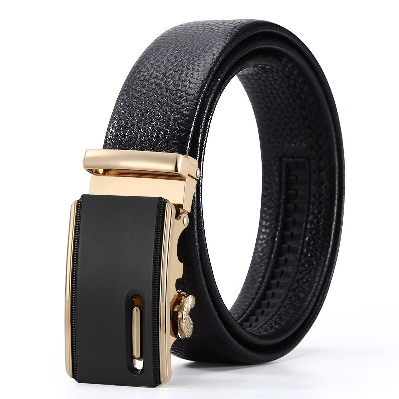 Men's Automatic Leather Buckle Business Belt