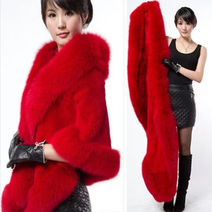 Women's Fur Talma Fur Warm Rabbit Fur Coat