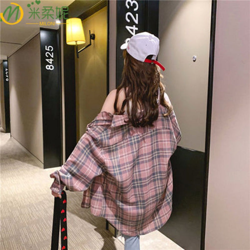 Spring New Plaid Shirt Women