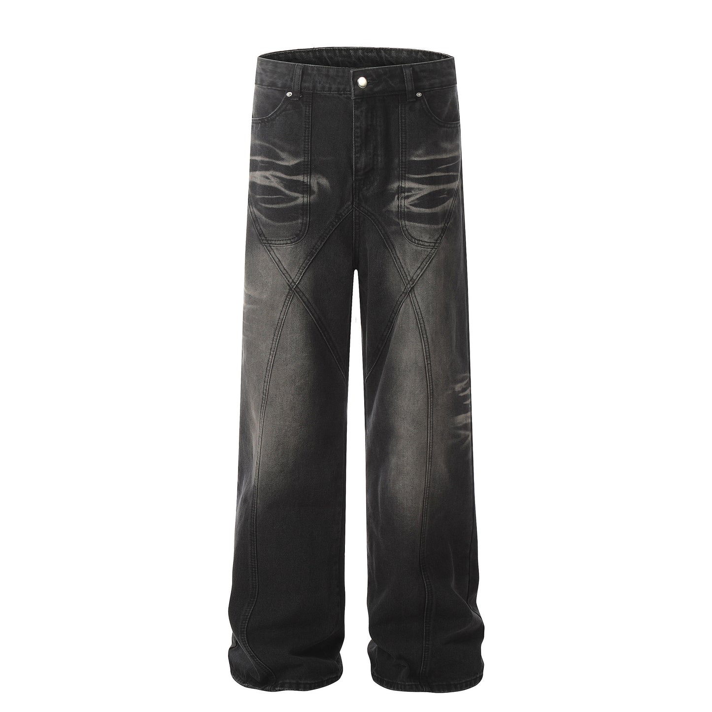 High Street Dark Fashion Brand Straight Jeans