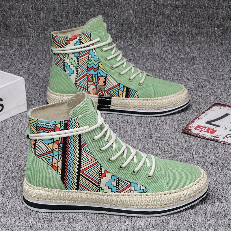 High-top Canvas Casual Board Shoes