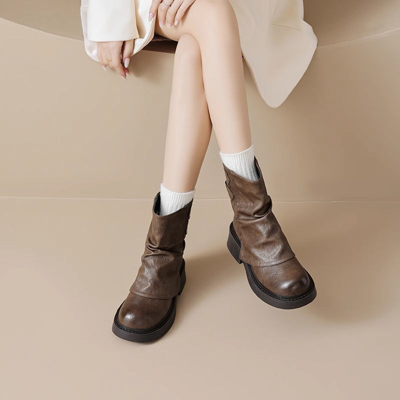 Women's British Style All-match Fashion Short Boots