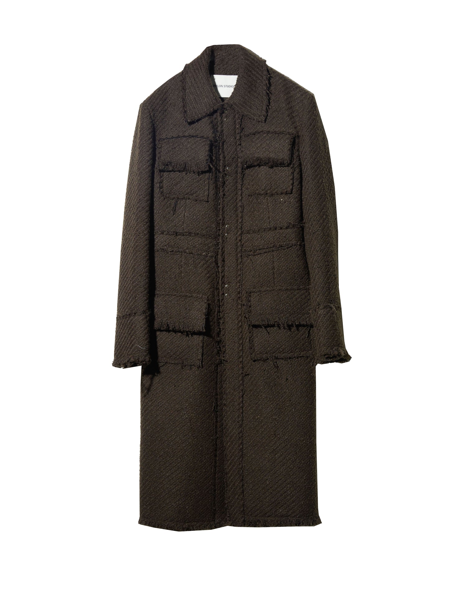 Fringe Damage Wandering Artist Long Woolen Coat