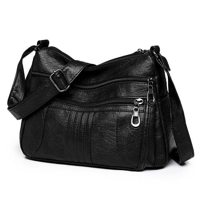 New Casual Women's Cross-body Bag Pu Retro Shoulder Lightweight Commuter Bag