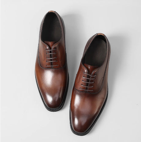 British Leather Three-joint Men's Business Formal Leather Shoes