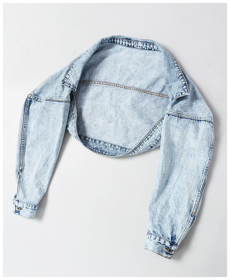 Motorcycle Jacket Short Denim Jacket Top