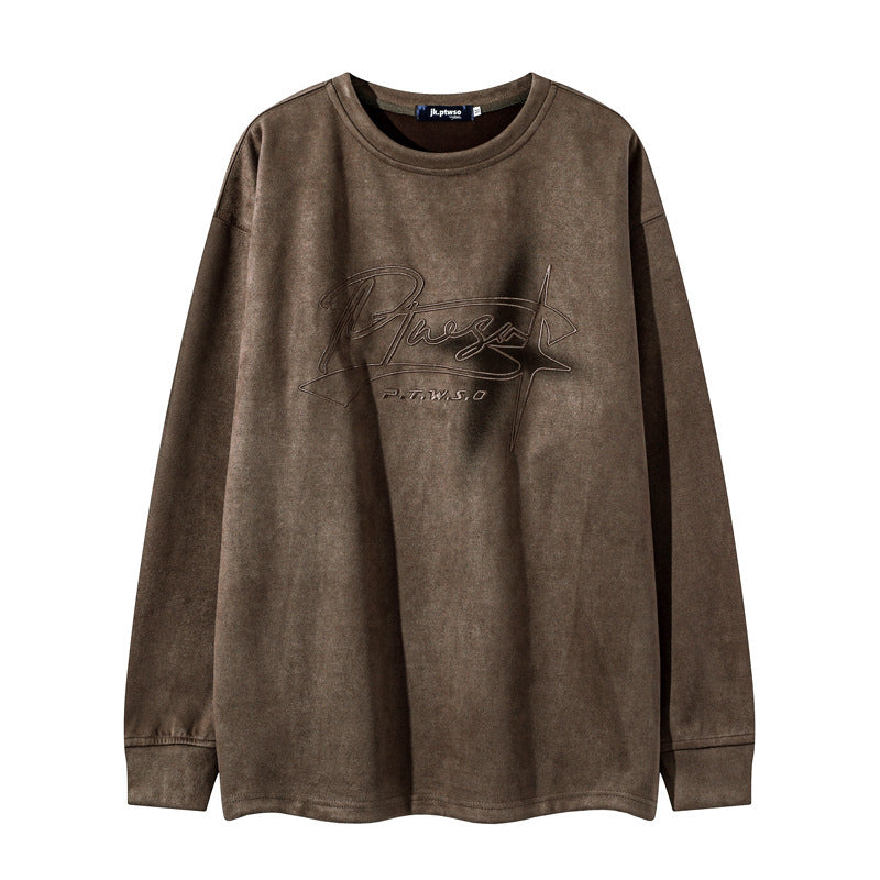 Fashion Personality Men's Loose Suede Top