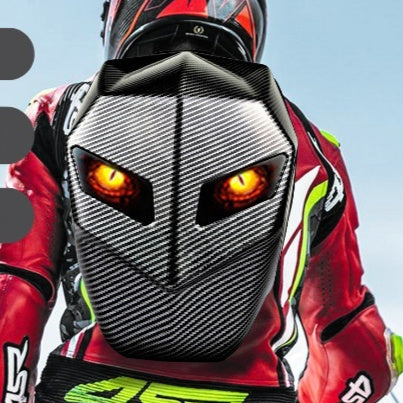 Backpack Luminous Sharingan Cool Motorcycle Riding Full Helmet Hard Shell Waterproof Bluetooth