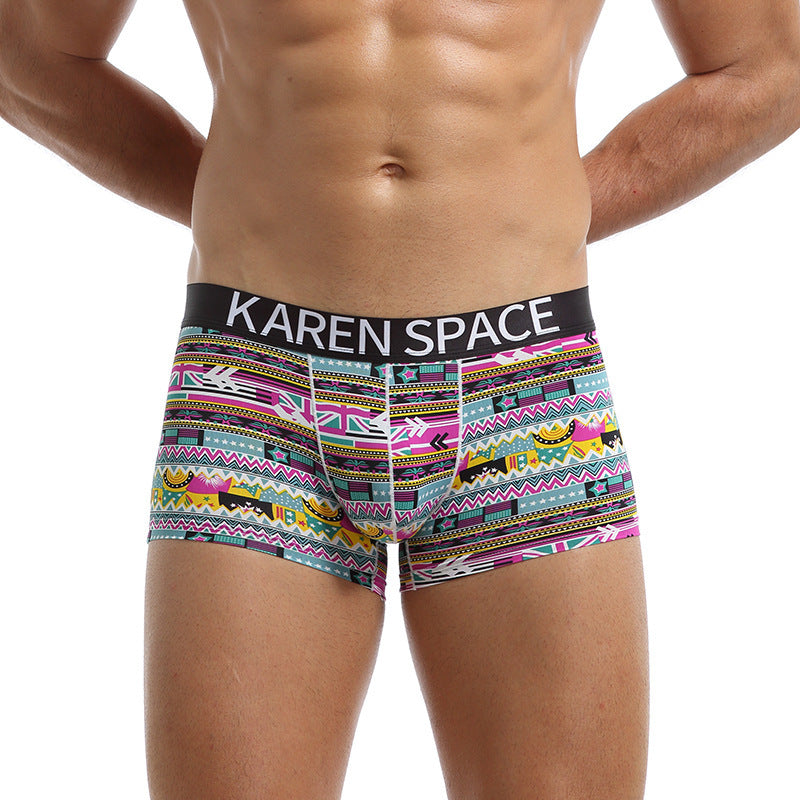 Ice Silk Fashion Printed Boxers